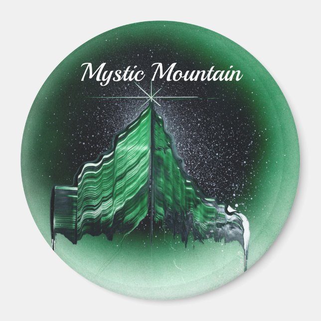 Mystic Jade Green Mountain Magnet (Vorne)