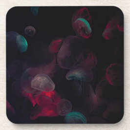 Mystic Jellyfish Plastic Untersetzer