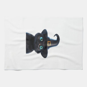 Mystic Kitty Halloween-Katze Classic T-Shirt Geschirrtuch