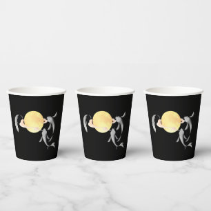 Mystic Koi & Golden Moon - Elegantes japanisches Z Pappbecher