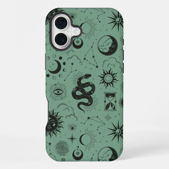 Mystic Kundalini Pattern iPhone 16 Plus Hülle (Rückseite)