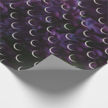 Mystic Lilac Crescent Moon Wrapping Paper