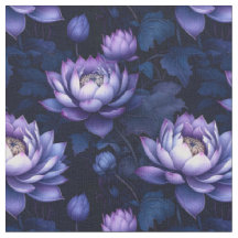 Mystic Lotus Night Garden Fabric