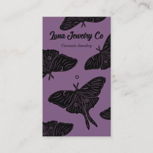 Mystic Luna Moth Bijoux Carte de visite