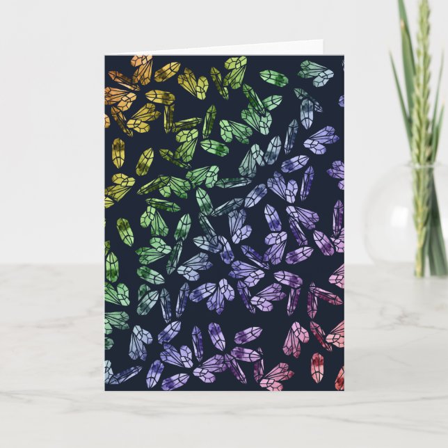 Mystic Magick Rainbow Crystes Hexchy Wiccan Art Karte (Vorderseite)