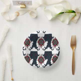 Mystic Mandala Elephant Art Pappteller