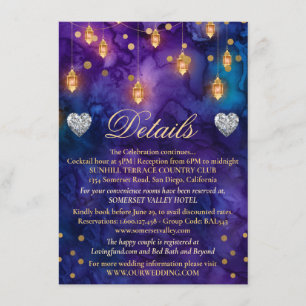 Mystic Marrakesh Night Lanterns Hochzeitdetails Begleitkarte
