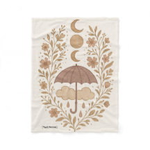 Mystic Moon Boho Regen Decke | Text/Name hinzufüge