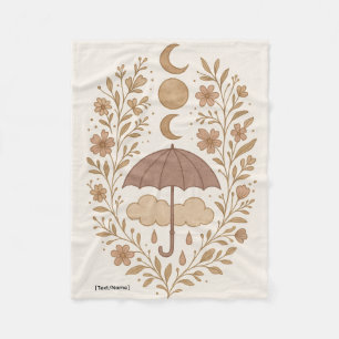 Mystic Moon Boho Regen Decke Text/Name hinzufüge