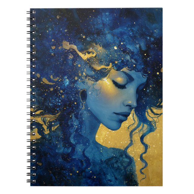 Mystic Moon Goddess Notebook  Notizblock (Vorderseite)