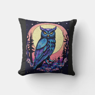 Mystic Moon Owl Thirt Bezaubernd Nocturnal Style Kissen