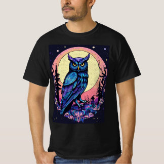 Mystic Moon Owl Thirt Bezaubernd Nocturnal Style T-Shirt