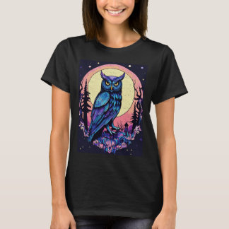 Mystic Moon Owl Thirt Bezaubernd Nocturnal Style T-Shirt