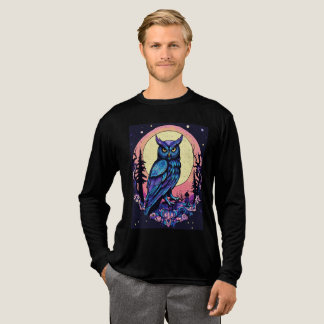 Mystic Moon Owl Thirt Bezaubernd Nocturnal Style Tri-Blend Shirt