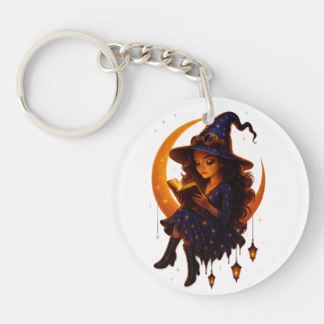 "Mystic Moon Witch - Carrelage d'art en céramique  (Devant)