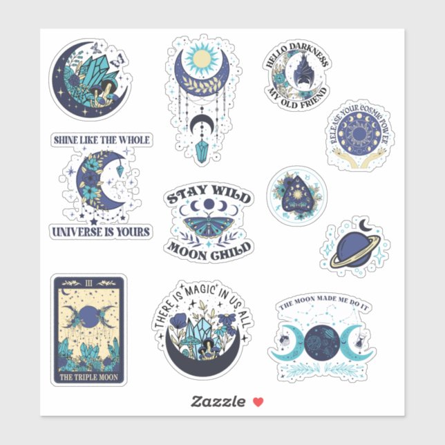 Mystic Moon Witze Sticker Pack (Blatt)