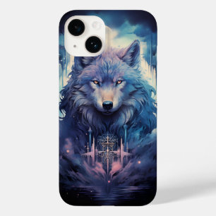 Mystic Moon Wolf Guardian Case-Mate iPhone 14 Hülle