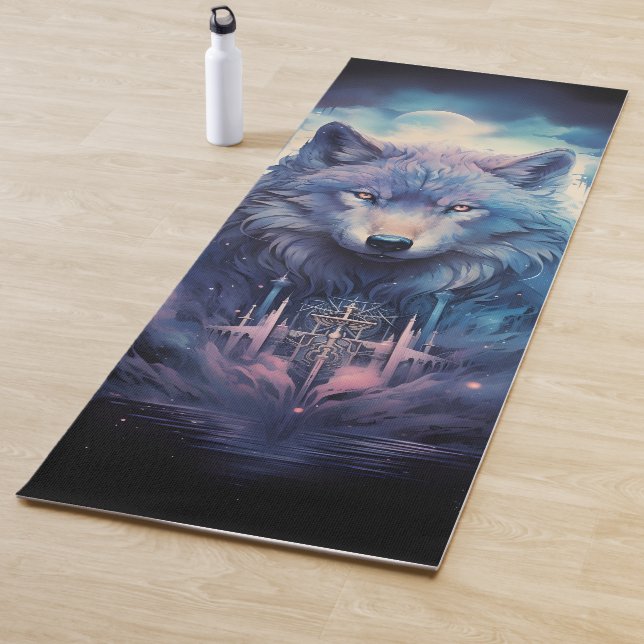 Mystic Moon Wolf Guardian Yogamatte (Beispiel)