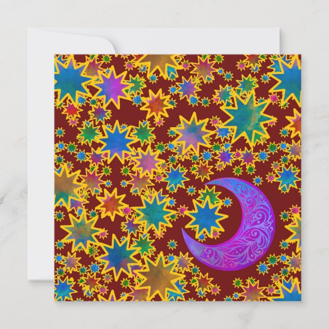 Mystic Moon Xmas Karte (Vorderseite)