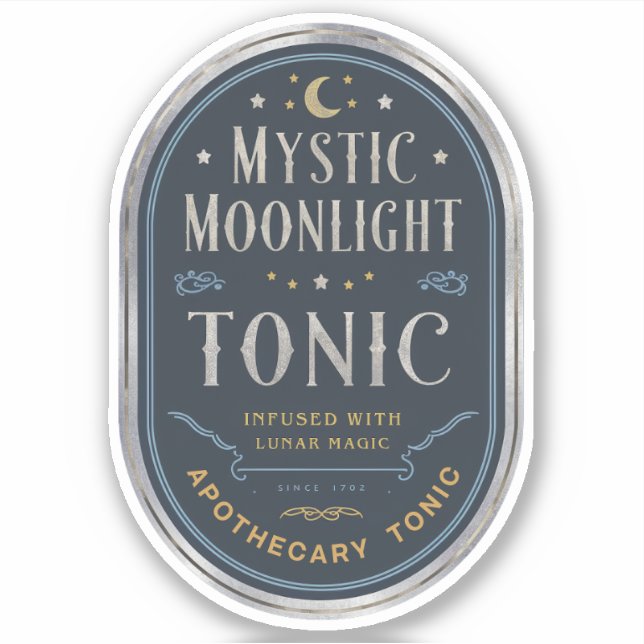 Mystic Moonlight Tonic Label Aufkleber (Vorderseite)