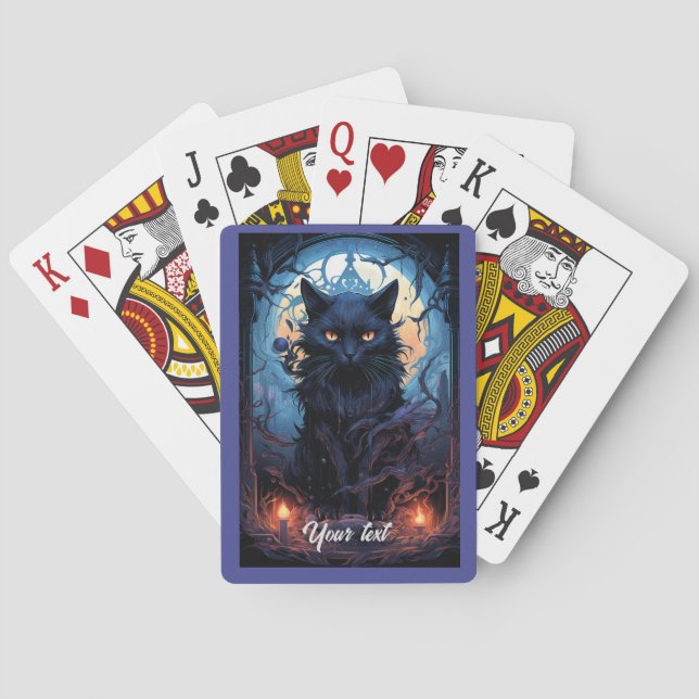 Mystic Moonlit Feline Spielkarten (Rückseite)