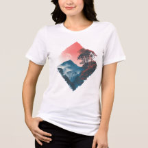Mystic Mountain Karmesinroter Mond Zen Kunst