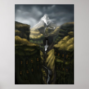 Mystic Mú lagljú Fell: Isländisch Canyon Wonderl Poster