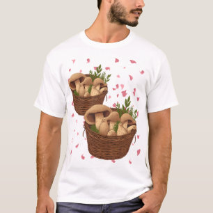 "Mystic Mushroom Portals - Fantasy Basket Art T-Sh T-Shirt