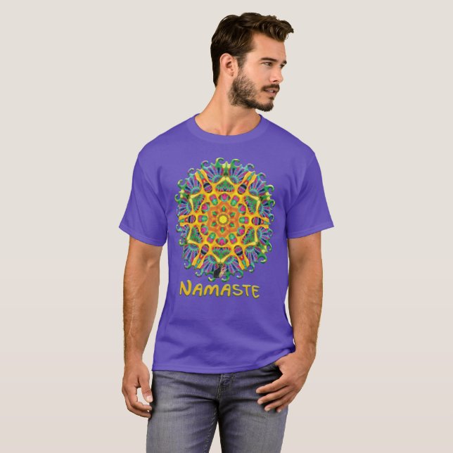 Mystic Namaste Kaleidoscope T-Shirt (Devant entier)
