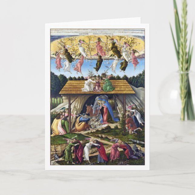 Mystic Nativi von Sandro Botticelli Feiertagskarte (Vorderseite)