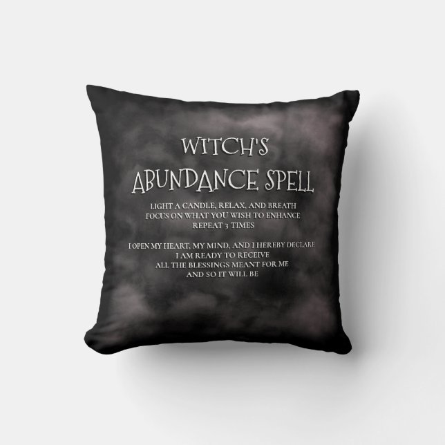 Mystic Neg Black Hexe's Abundance Zauber Kissen (Vorderseite)