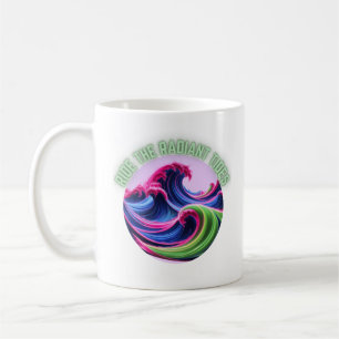 Mystic Neon Waves - Rippen der strahlenden Gezeite Kaffeetasse