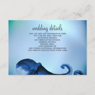 Mystic Ocean Octopus Mariage Détails Cartes