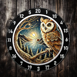 Mystic Owl Forest Art Dartscheibe
