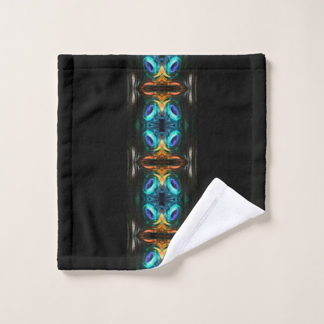 Mystic Peacock Mirage Badhandtuch Set (Waschlappen)