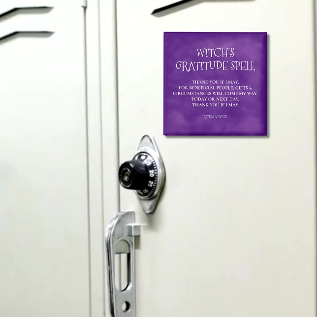 Mystic Purple Fog Witch's Gratitude Spell Magnet (Créateur téléchargé)