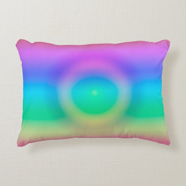 Mystic Rainbow Eye Ombre Dekokissen (Vorderseite)