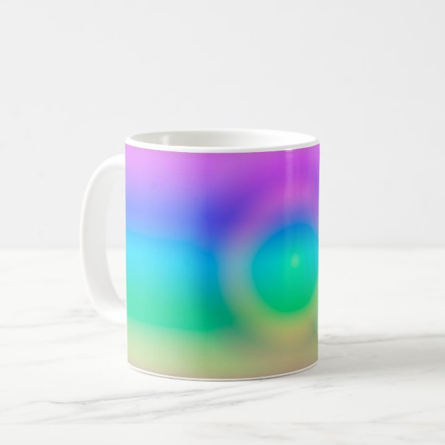 Mystic Rainbow Eye Ombre Kaffeetasse (Vorderseite Links)