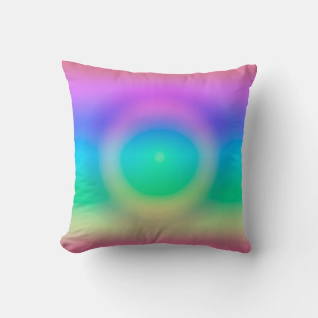 Mystic Rainbow Eye Ombre Kissen (Vorderseite)