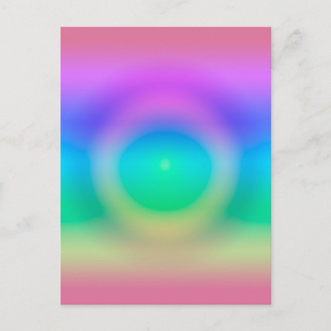 Mystic Rainbow Eye Ombre Postkarte (Vorderseite)
