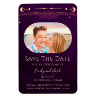 Mystic Rainbow Plum Sun Moon Star Save the Date