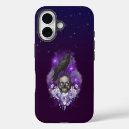 Mystic Raven and Skull - Gothic Ästhetik iPhone 16 Hülle