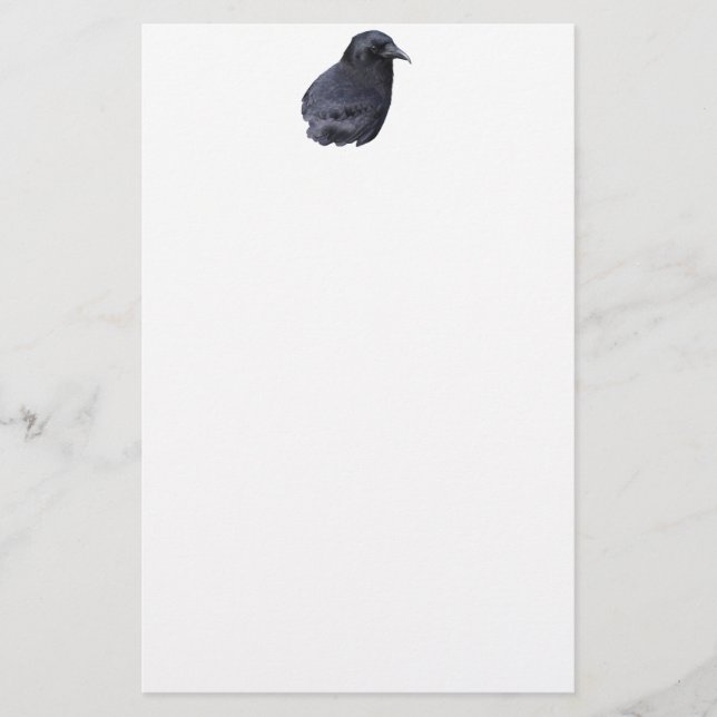 Mystic Raven Portrait Celtic Pagan Art Briefpapier (Vorderseite)