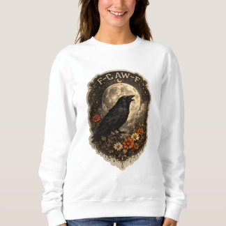 Mystic Raven Under Moon Dark Celestial Aesthetic Sweatshirt