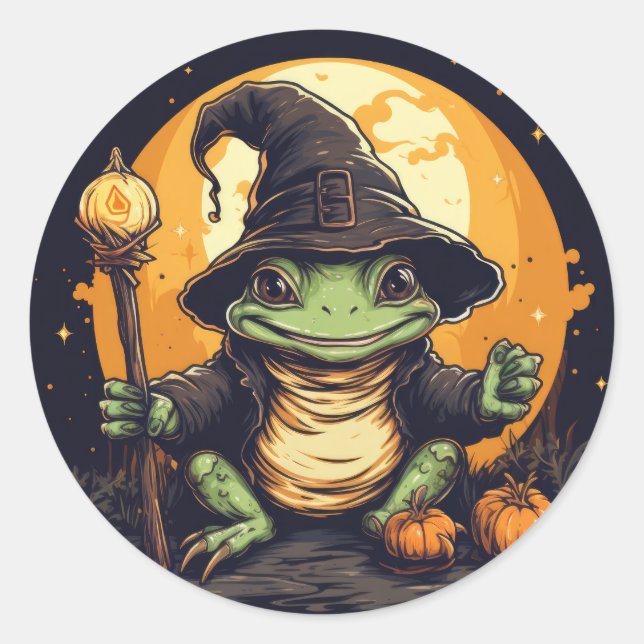 Mystic Ribbit Runder Aufkleber (Vorderseite)