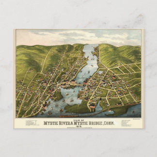 Mystic River, CT Postkarte