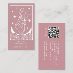 Mystic Rose Tarot Lash Tech Visitenkarte