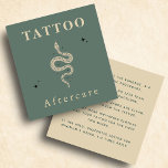 Mystic Schlange Tattoo Aftercare Instructions Tren Quadratische Visitenkarte<br><div class="desc">Diese coolen Visitenkarten mit Tätowieranleitung ~ Beispiel ~ wären perfekt für Tattoo-Künstler oder Tattoo-Salon. Ändern Sie einfach den Text und fügen Sie Ihre eigenen Daten hinzu, indem Sie auf die Option "Personalisieren Sie diese Vorlage" klicken. Wenn Sie Fragen/Wünsche zu Design haben oder Hilfe bei der Anpassung benötigen, zögern Sie bitte...</div>