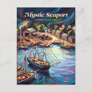 Mystic Seaport Connecticut Postkarte