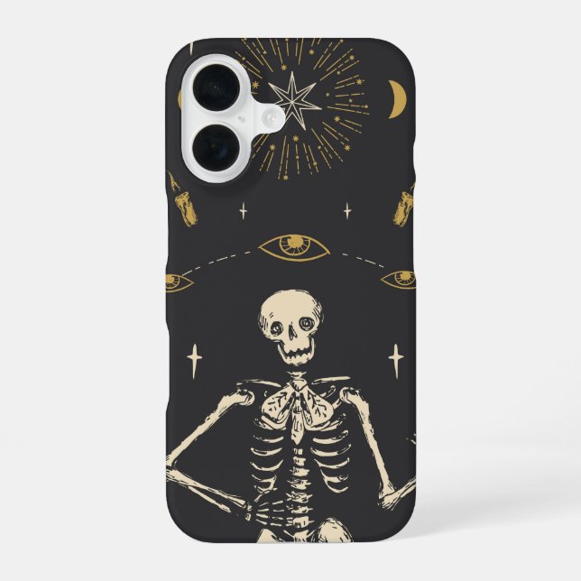 Mystic Skeleton iPhone 16 Hülle (Rückseite)
